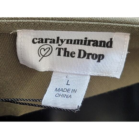 Caralyn Mirand The Drop Jumpsuit Women Large Green Wide Leg Belted V Neck Outfit - Picture 15 of 16